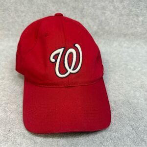 Washington Nationals Hat Ballcap Red Logo Team MLB Small Medium Adjustable Sport
